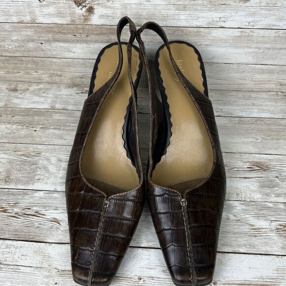 Liz Claiborne Flex Faux Alligator Slingback Womens Heels Size 10M - Picture 11 of 14